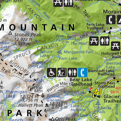 Rocky Mountain National Park - NPS Map - Hike Colorado - Bike Colorado Preview 2