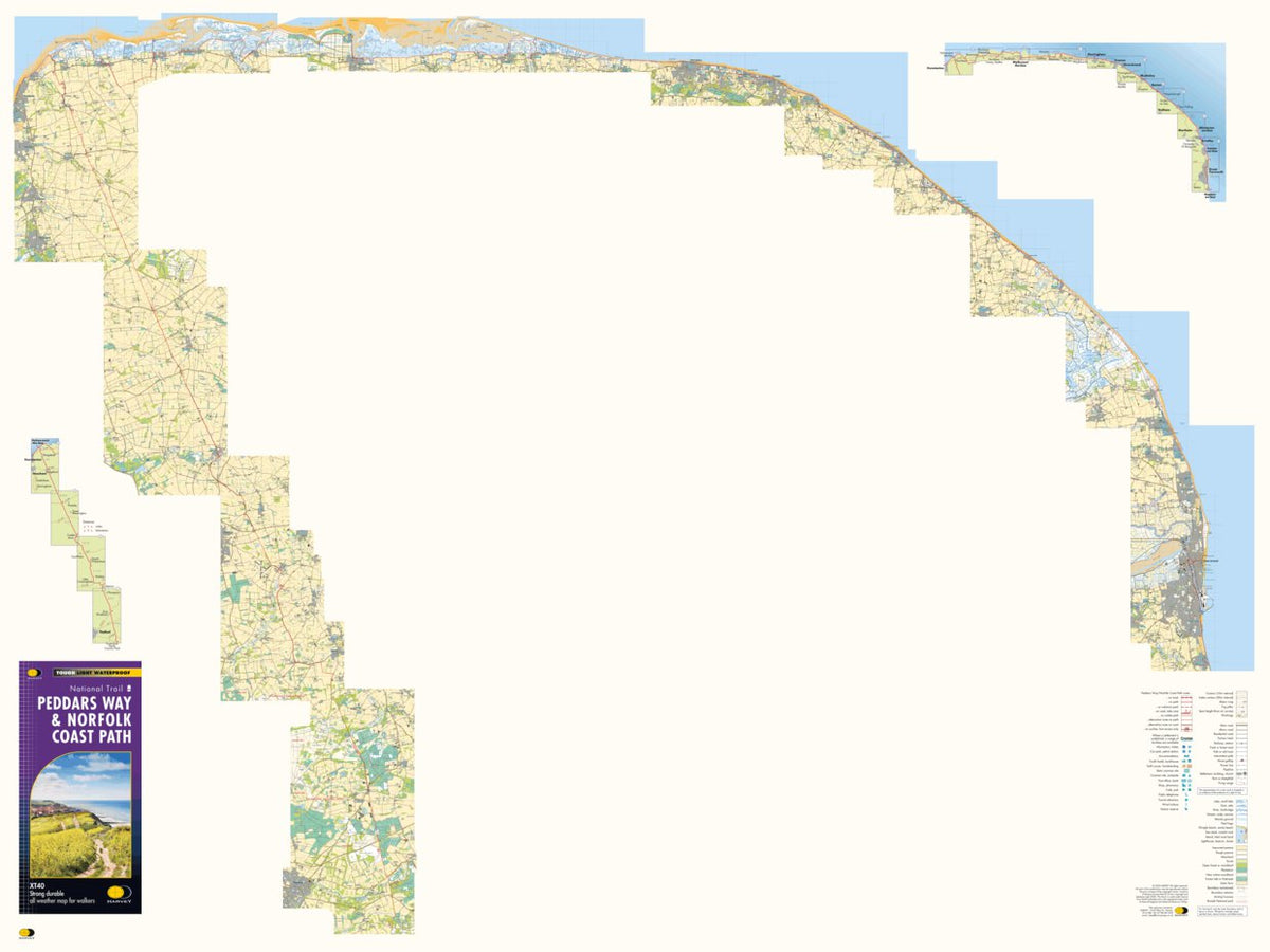 Peddars Way & Norfolk Coast Path Map by HARVEY Maps | Avenza Maps