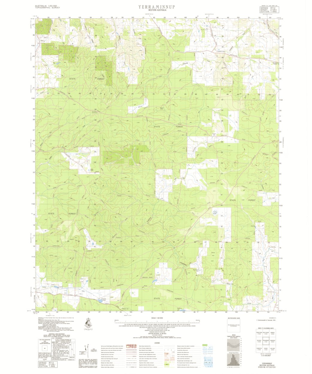 Yerraminnup (2129-1) Map by Geoscience Australia | Avenza Maps