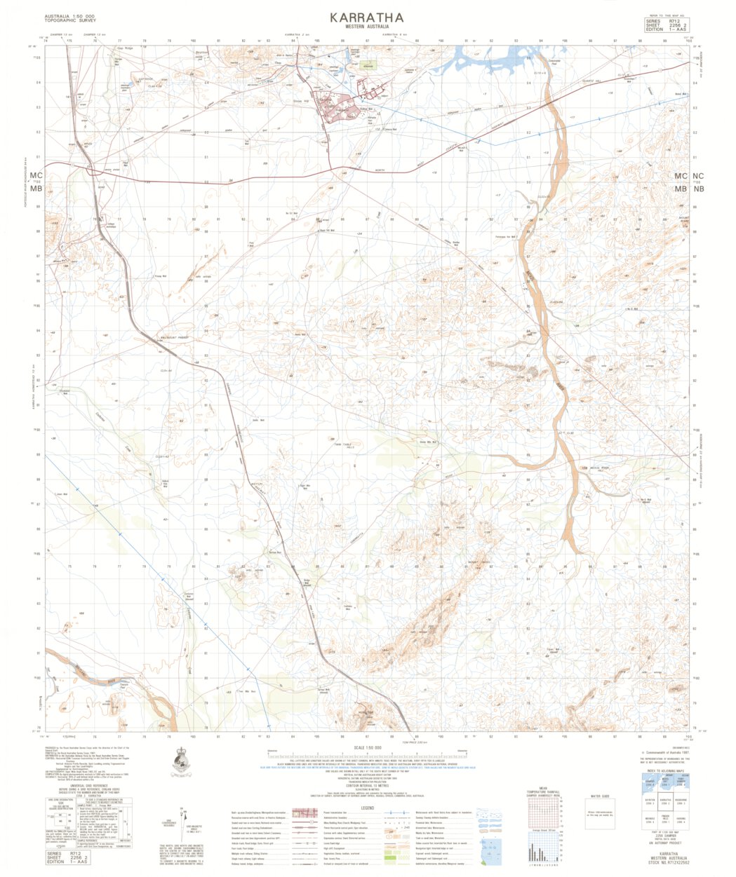 Karratha (2256-2) Map by Geoscience Australia | Avenza Maps