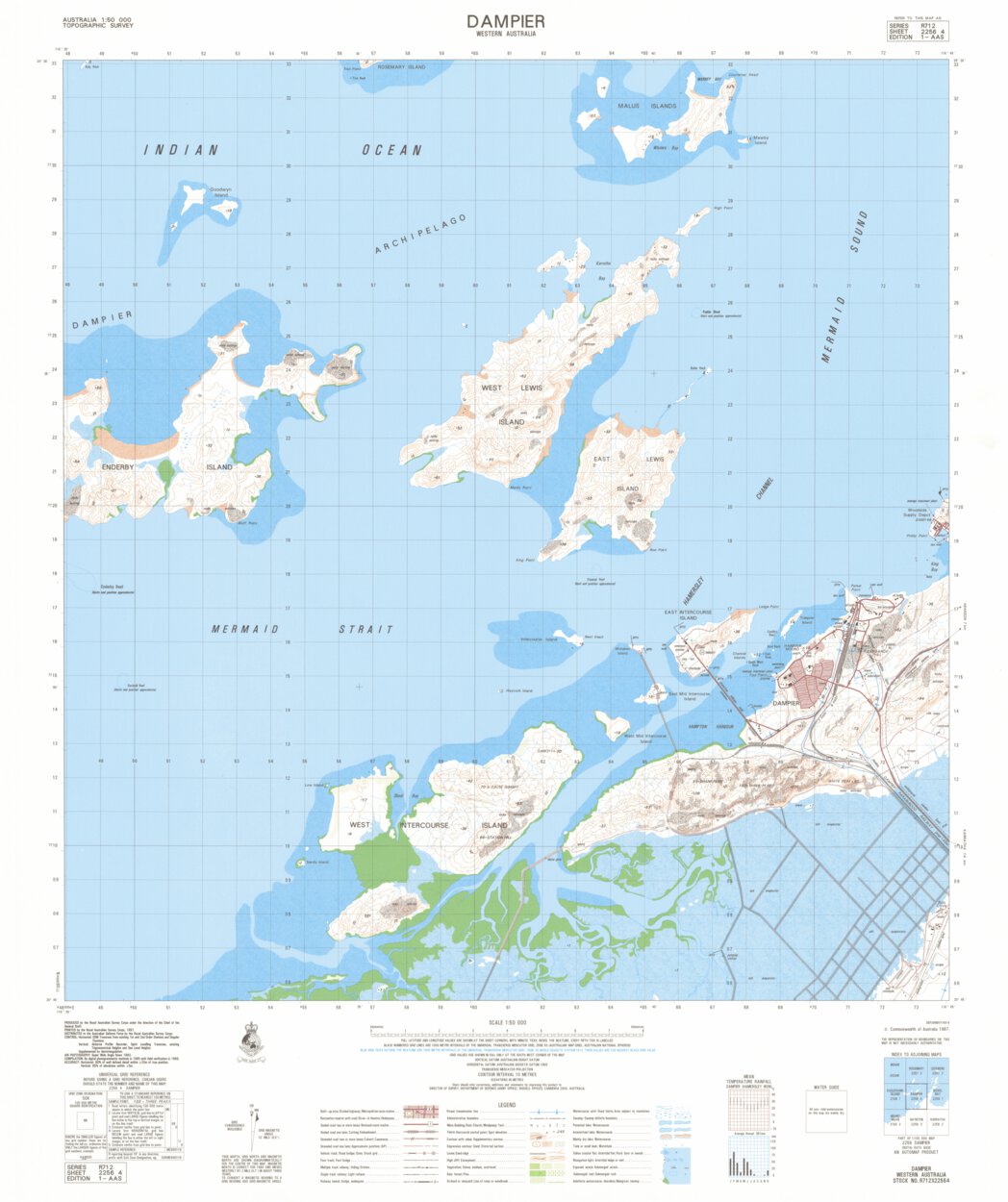 Dampier (2256-4) Map by Geoscience Australia | Avenza Maps