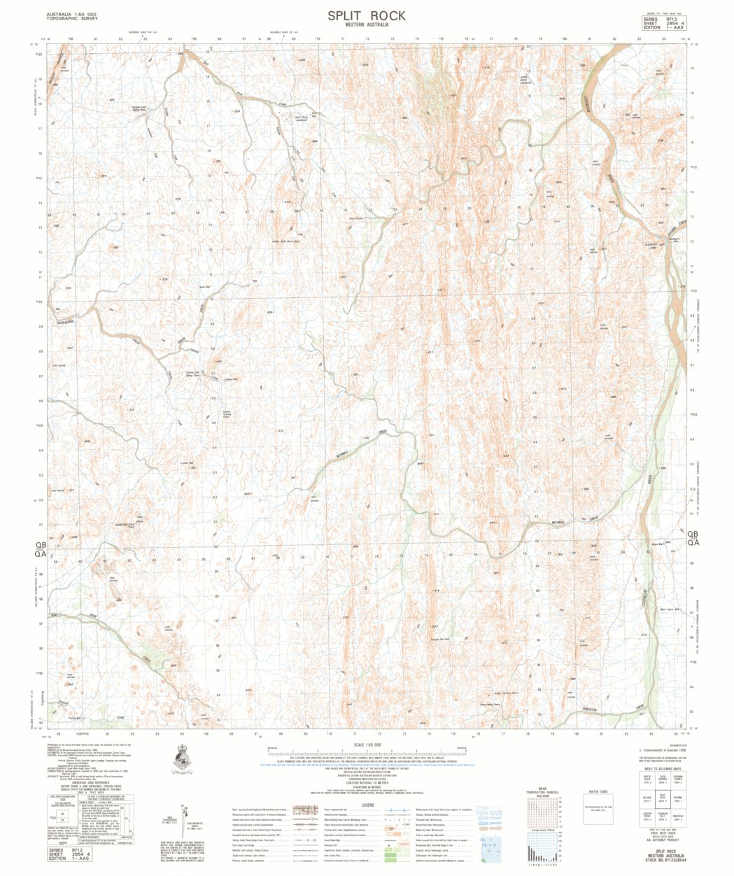 Split Rock (2854-4) Map by Geoscience Australia | Avenza Maps