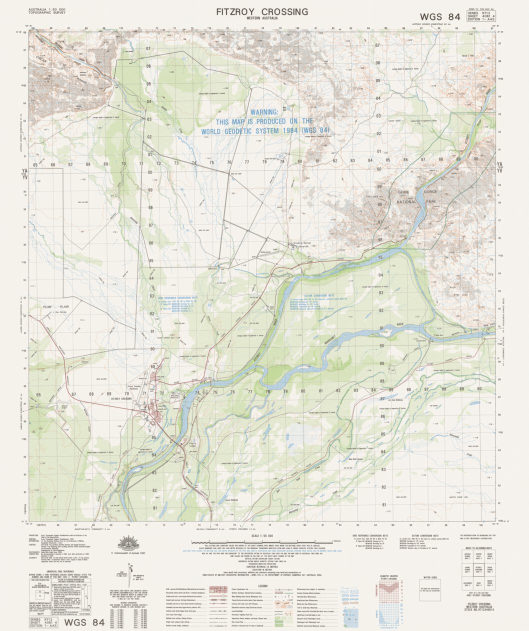 Fitzroy Crossing (4061-4) Map by Geoscience Australia | Avenza Maps