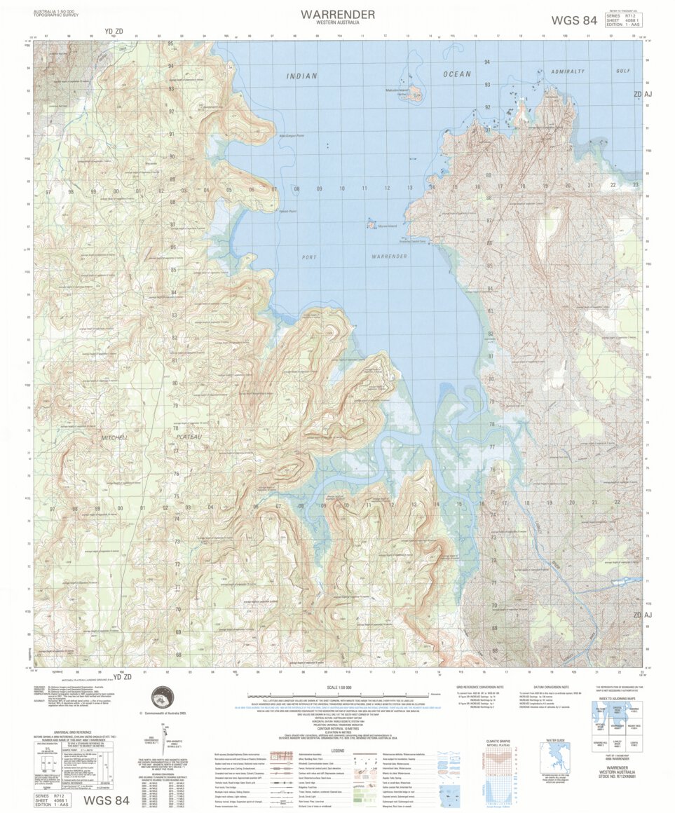 Warrender (4068-1) Map by Geoscience Australia | Avenza Maps