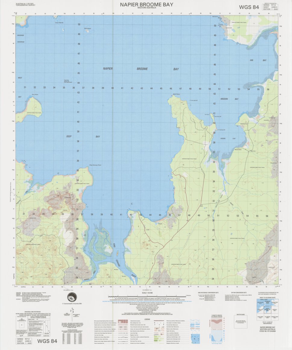 Napier Broome Bay (4269-4) Map by Geoscience Australia | Avenza Maps