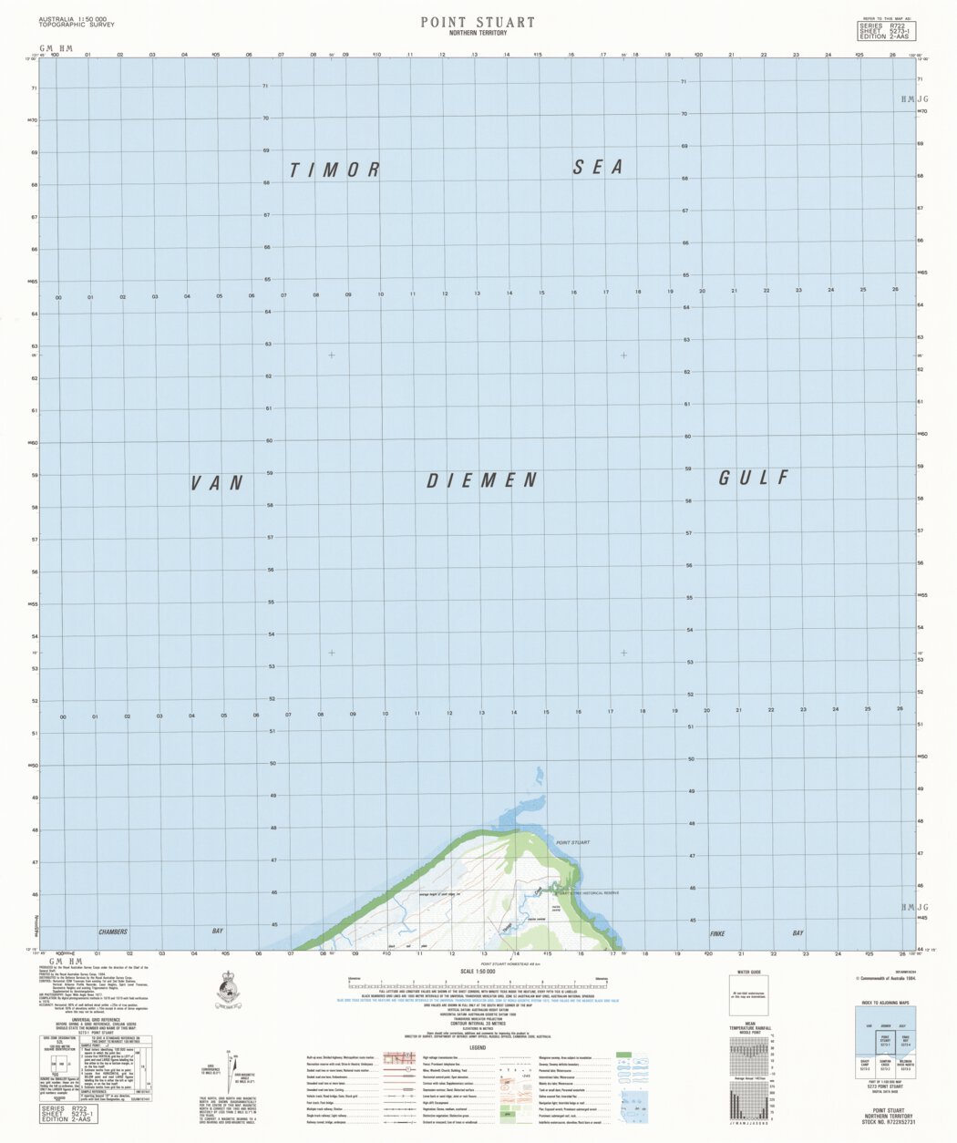 Stuart Range Map Point Stuart (5273-1) Map by Geoscience Australia | Avenza Maps