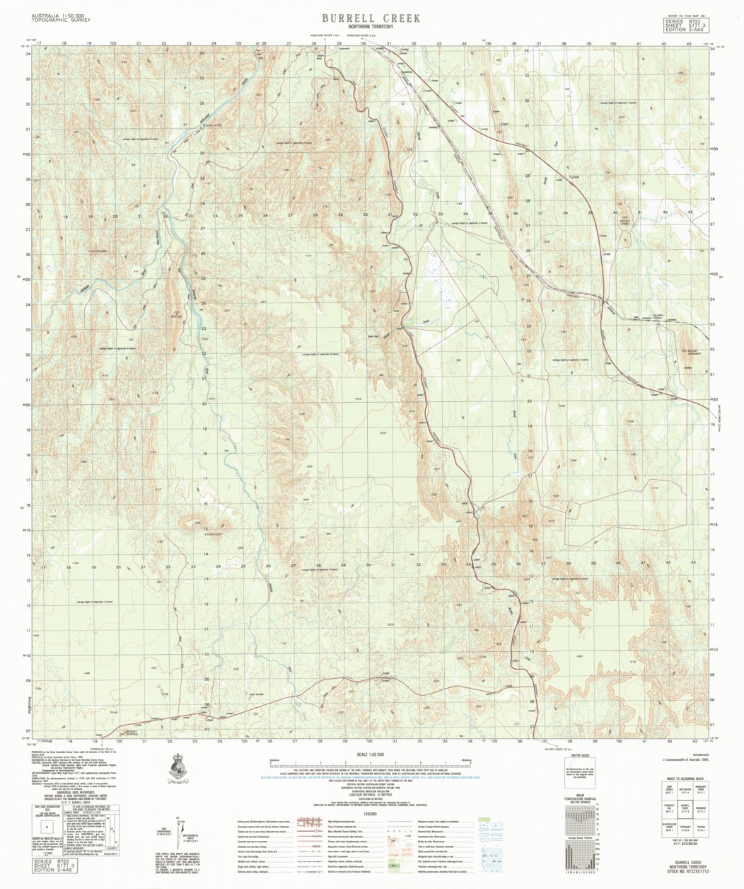 Burrell Map Burrell Creek (5171-3) Map by Geoscience Australia | Avenza Maps