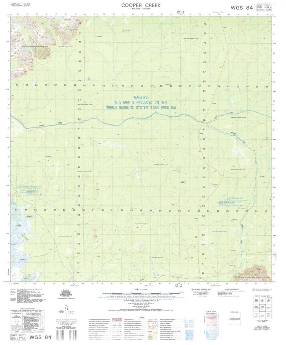 Cooper Creek (5573-4) Map by Geoscience Australia | Avenza Maps