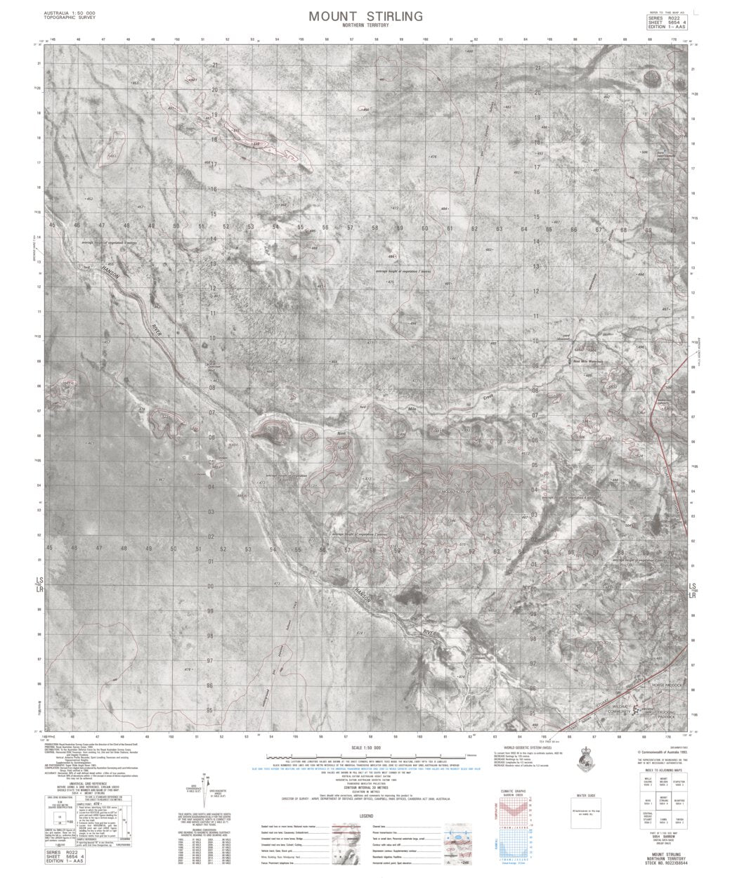 Mount Stirling (5654-4) Map by Geoscience Australia | Avenza Maps