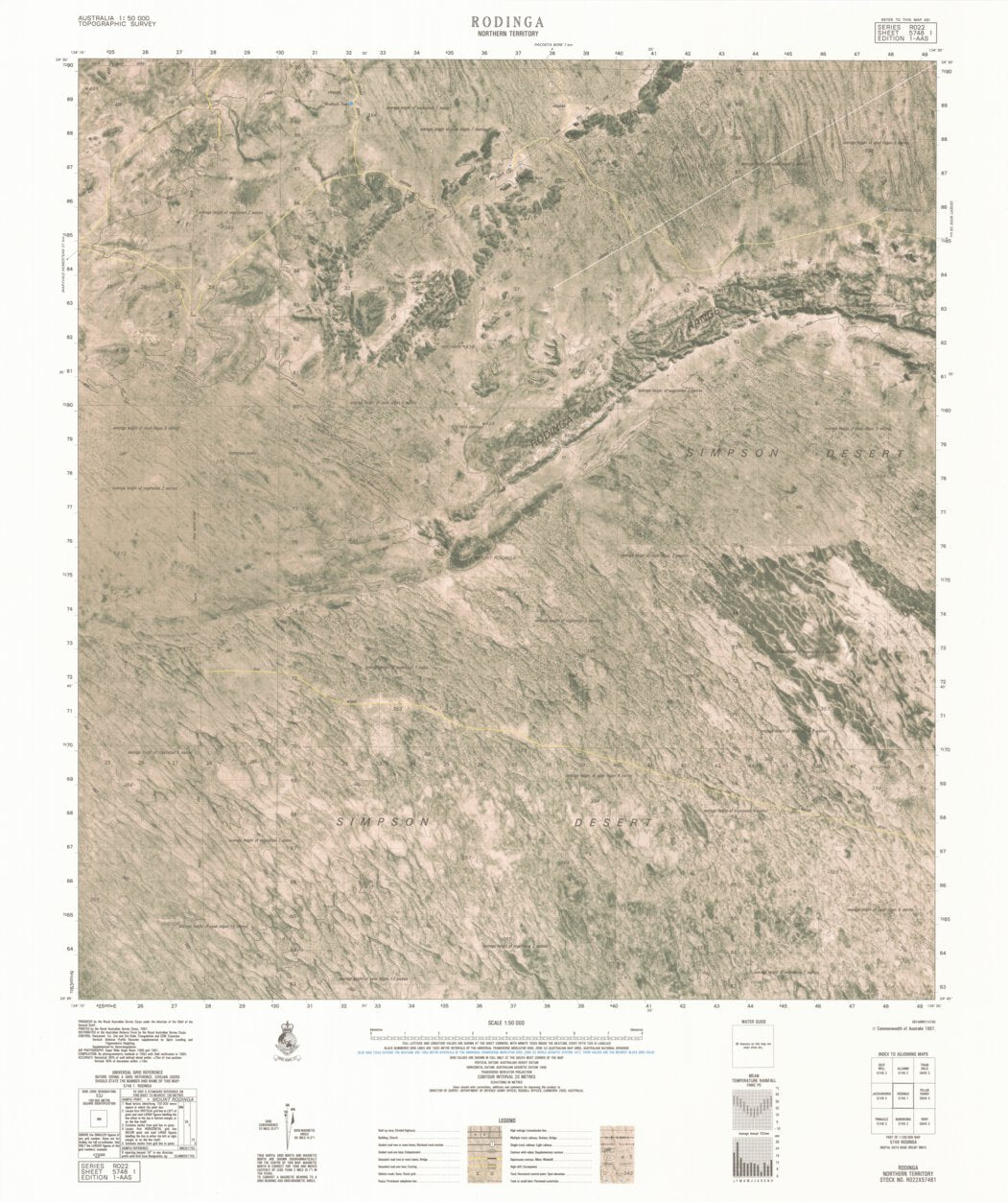 Rodinga (5748-1) Map by Geoscience Australia | Avenza Maps