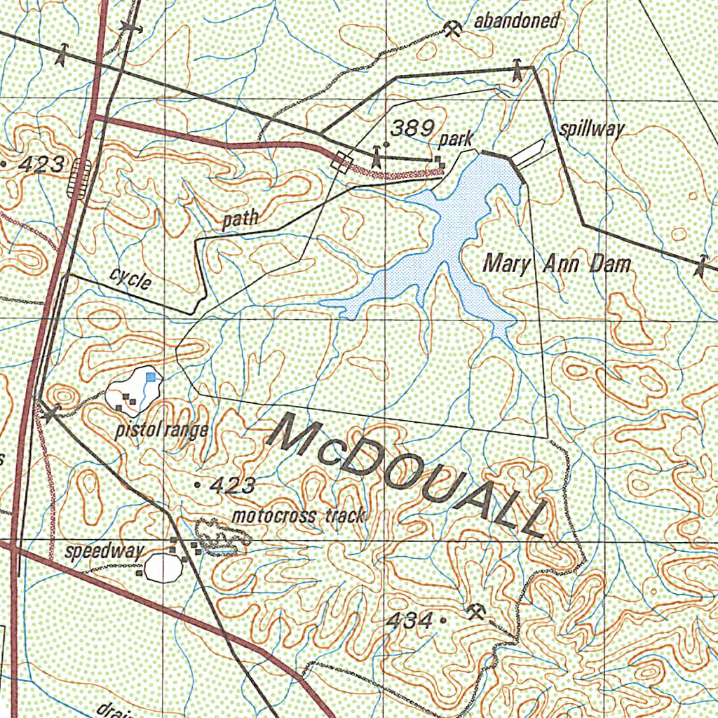 Mccall Ranger Ditrict Map Mcdouall Range (5758-4) Map by Geoscience Australia | Avenza Maps