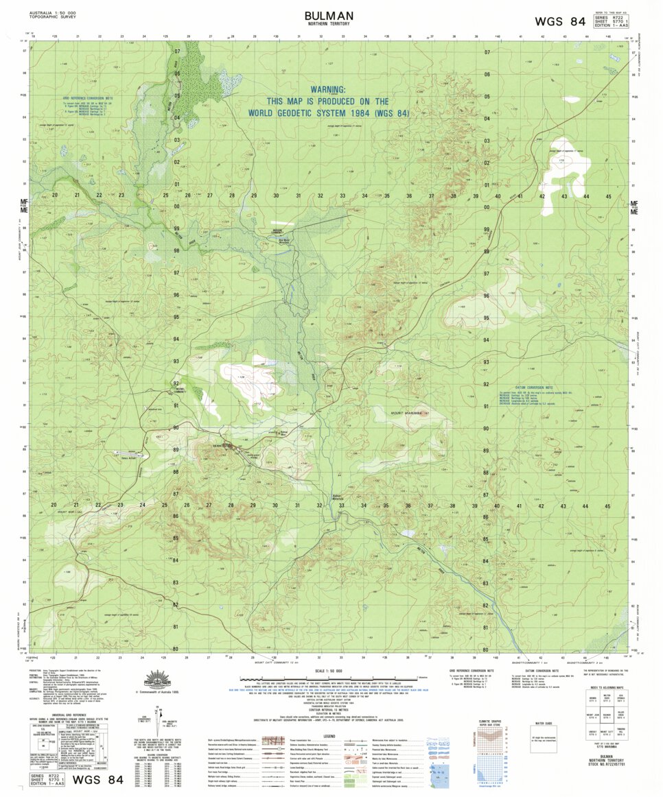 Bulman Map Bulman (5770-1) Map by Geoscience Australia | Avenza Maps
