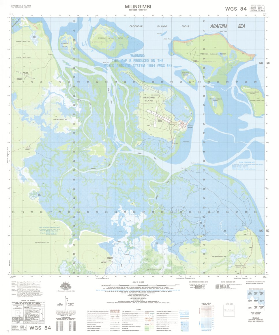 Milingimbi (5873-1) Map by Geoscience Australia | Avenza Maps