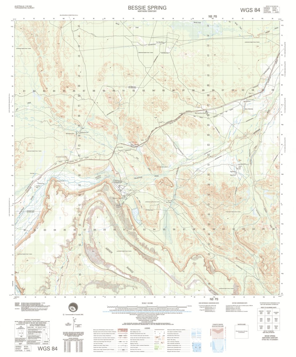 Bessie Spring (6064-1) Map by Geoscience Australia | Avenza Maps