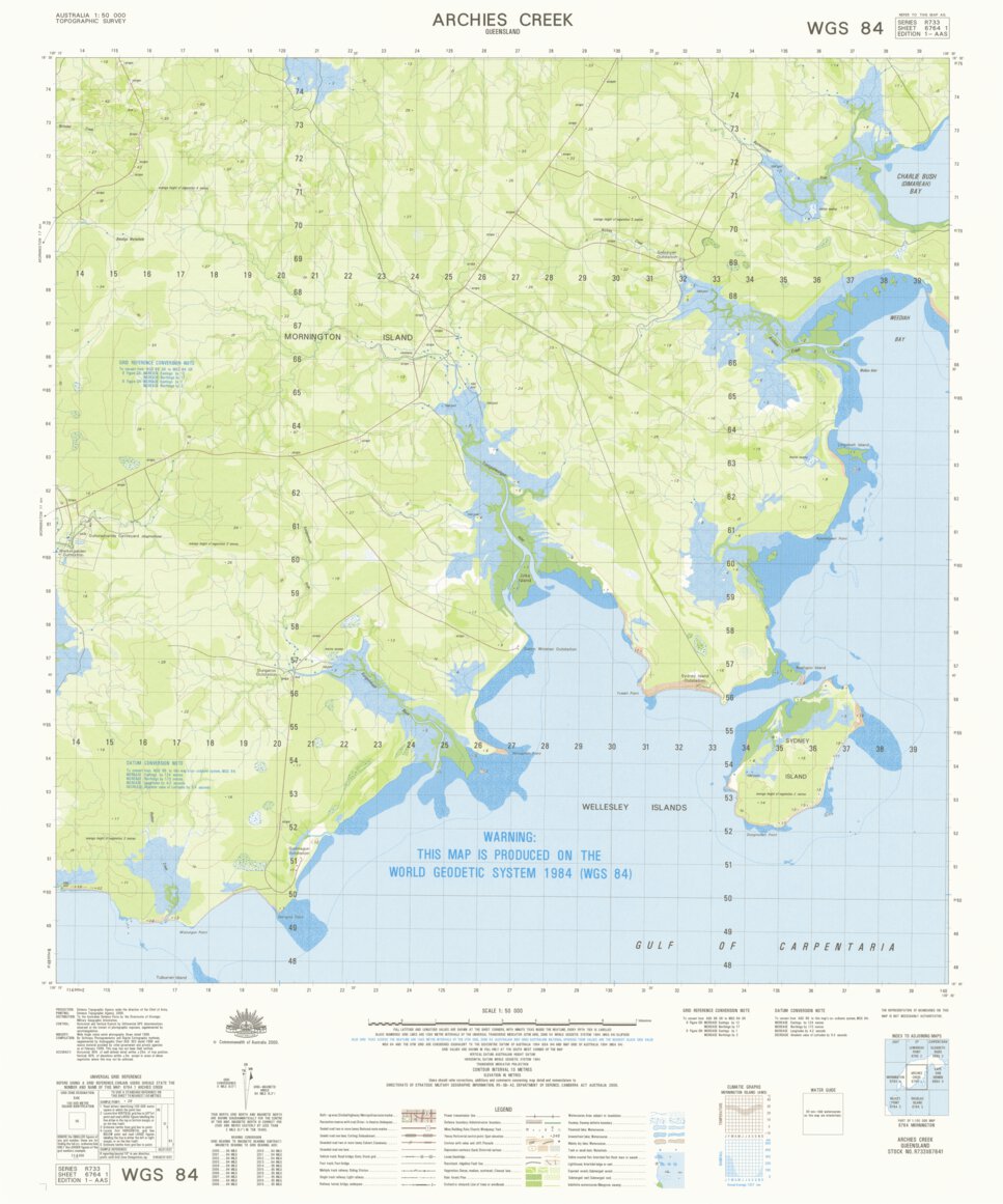 Archies Creek (6764-1) Map by Geoscience Australia | Avenza Maps