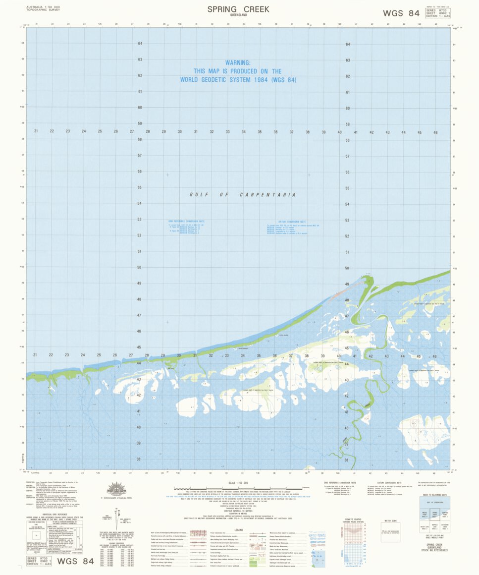 Spring Creek (6962-1) Map by Geoscience Australia | Avenza Maps