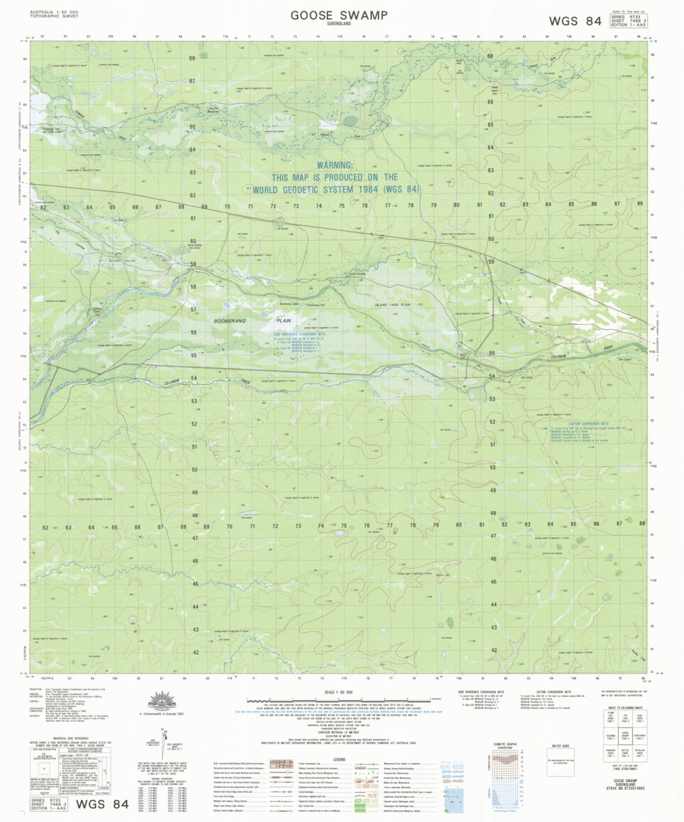 Goose Map Goose Swamp (7468-3) Map by Geoscience Australia | Avenza Maps