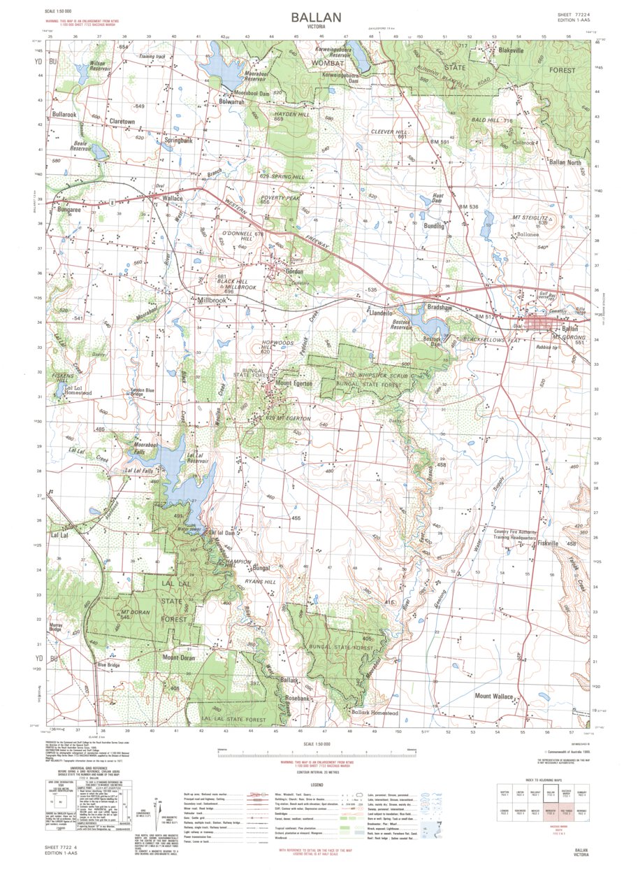 Ballan (7722-4) Map by Geoscience Australia | Avenza Maps