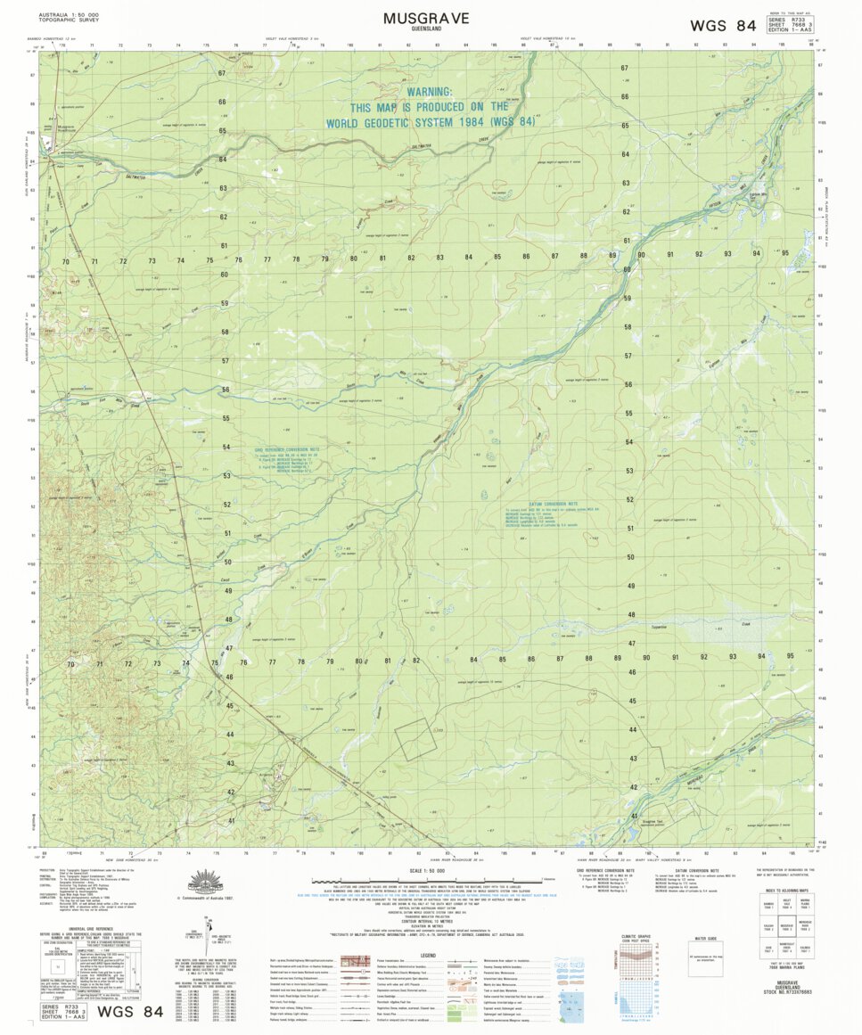 Musgrave (7668-3) Map by Geoscience Australia | Avenza Maps