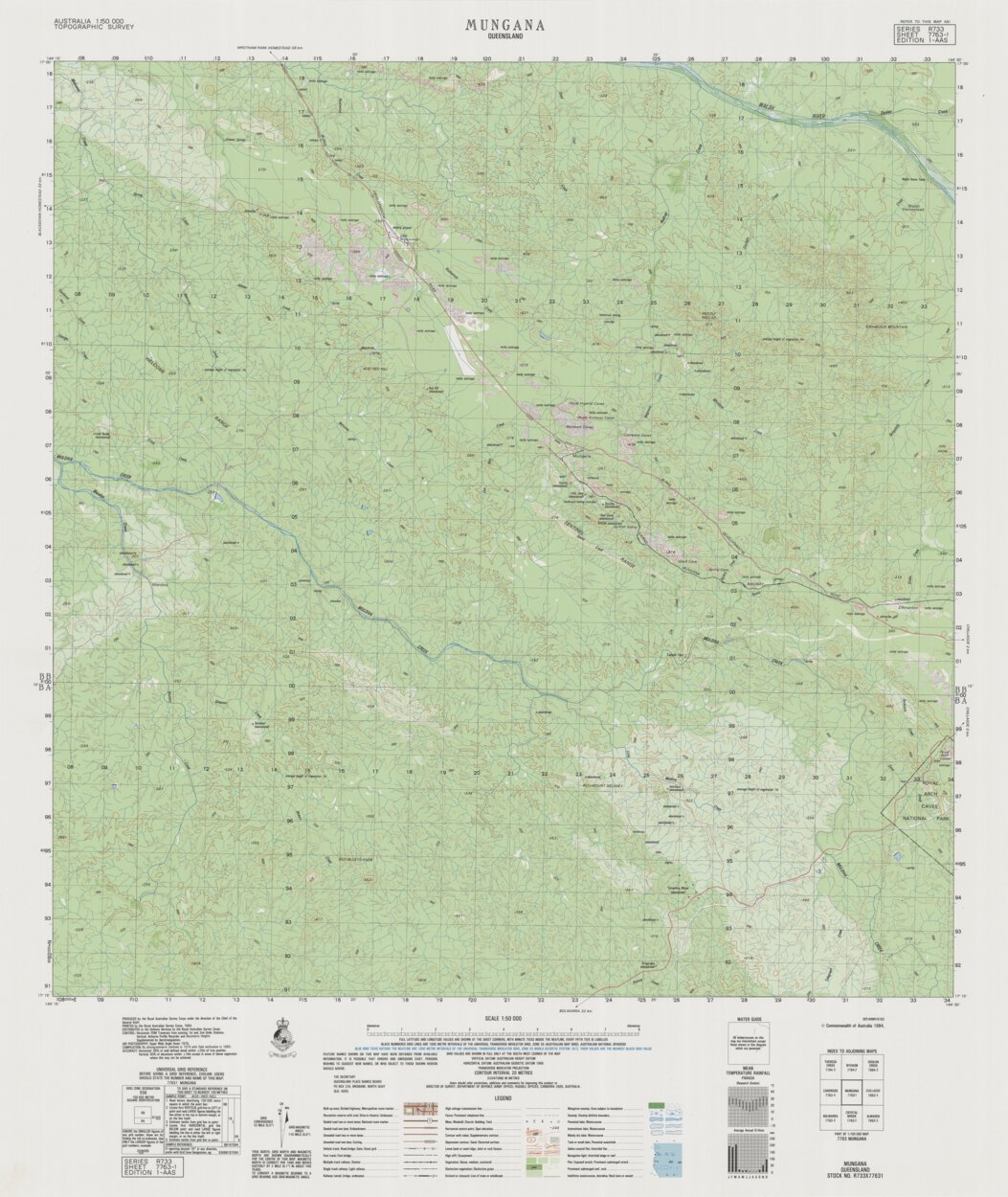 Mungana (7763-1) Map by Geoscience Australia | Avenza Maps