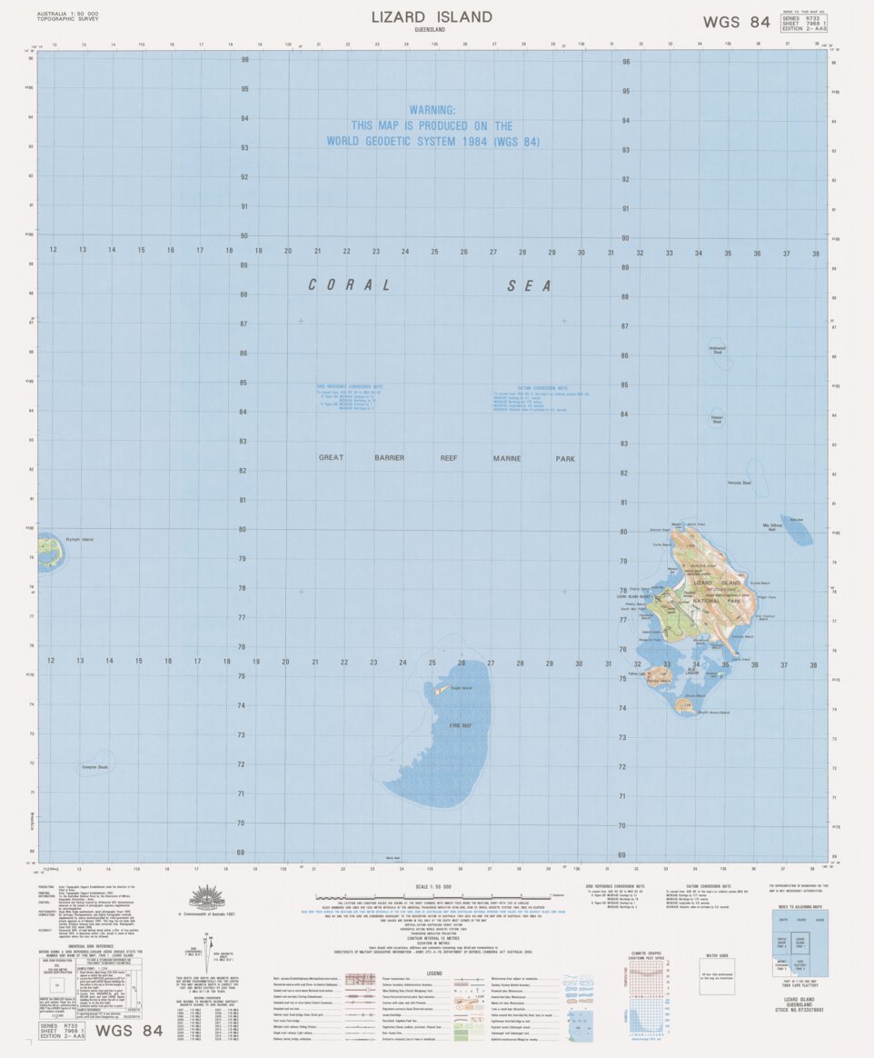 Lizard Island (7968-1) Map by Geoscience Australia | Avenza Maps