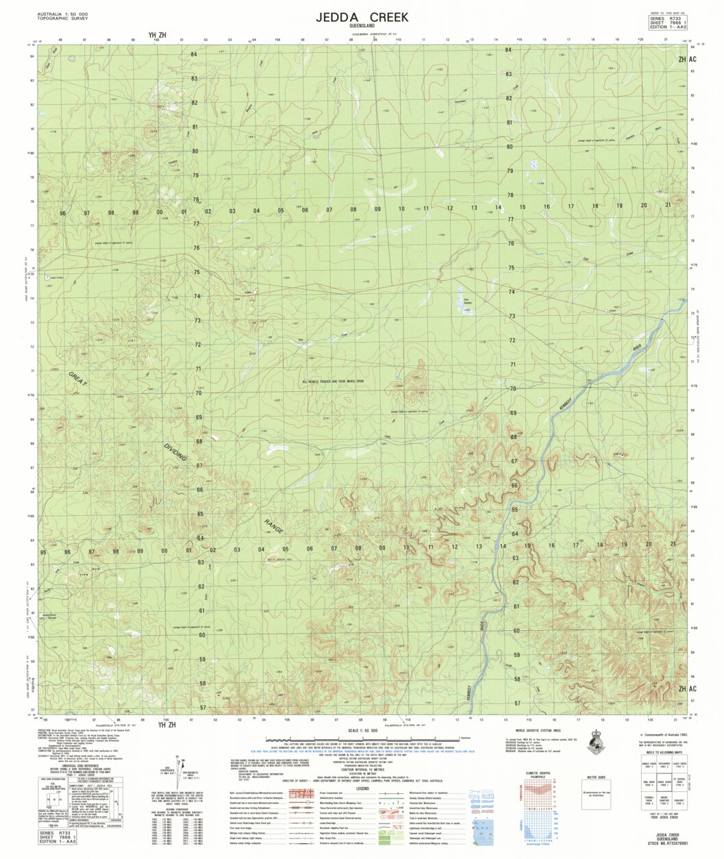 Jedda Creek (7666-1) Map by Geoscience Australia | Avenza Maps