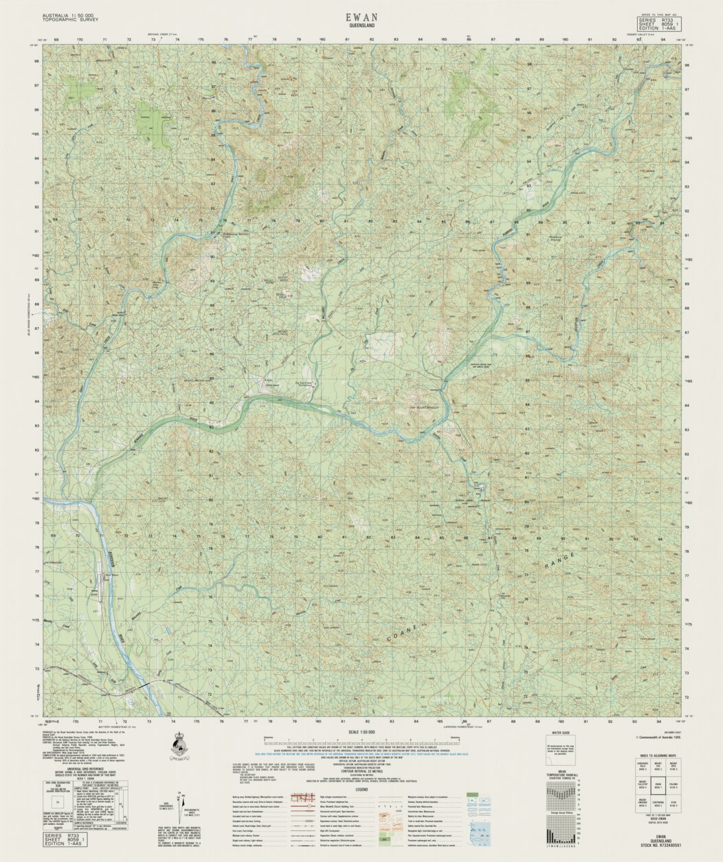 Ewan (8059-1) Map by Geoscience Australia | Avenza Maps
