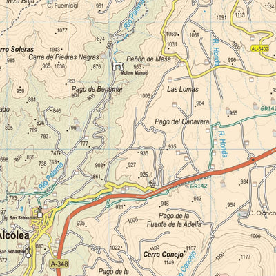 Alpujarras Tour & Trail Map East map sheet Preview 2