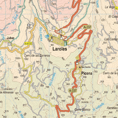 Alpujarras Tour & Trail Map East map sheet Preview 3