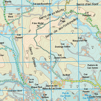 Ibiza Tour & Trail Map South West map sheet Preview 2