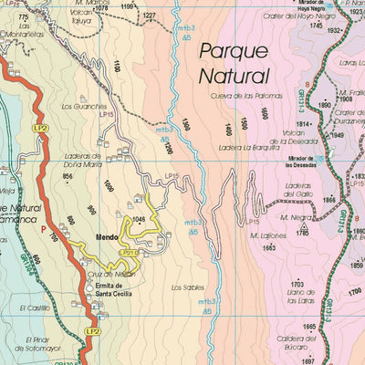 La Palma Tour & Trail Map South map sheet Preview 2