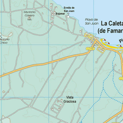 Lanzarote Tour & Trail Map North East map sheet Preview 2