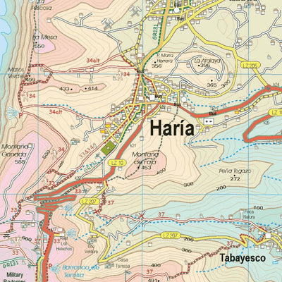 Lanzarote Tour & Trail Map North East map sheet Preview 3