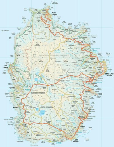 Azores Flores Tour & Trail Map Preview 1