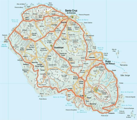 Azores Graciosa Tour & Trail Map Preview 1