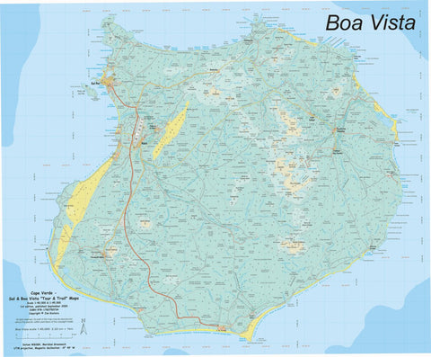 Cape Verde Boa Vista Tour & Trail Map Preview 1