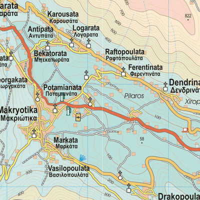 Kefalonia Tour & Trail Map North West map sheet Preview 3