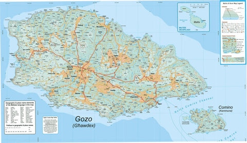 Gozo Tour & Trail Map Preview 1