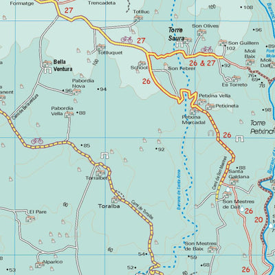 Menorca Tour & Trail Map West map sheet Preview 2