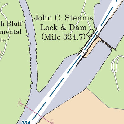 Tennessee-Tombigbee Waterway Chart 30: Historic Miles 331-335 Preview 3