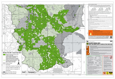 Willamette NF - Middle Fork RD South Firewood Map Preview 1