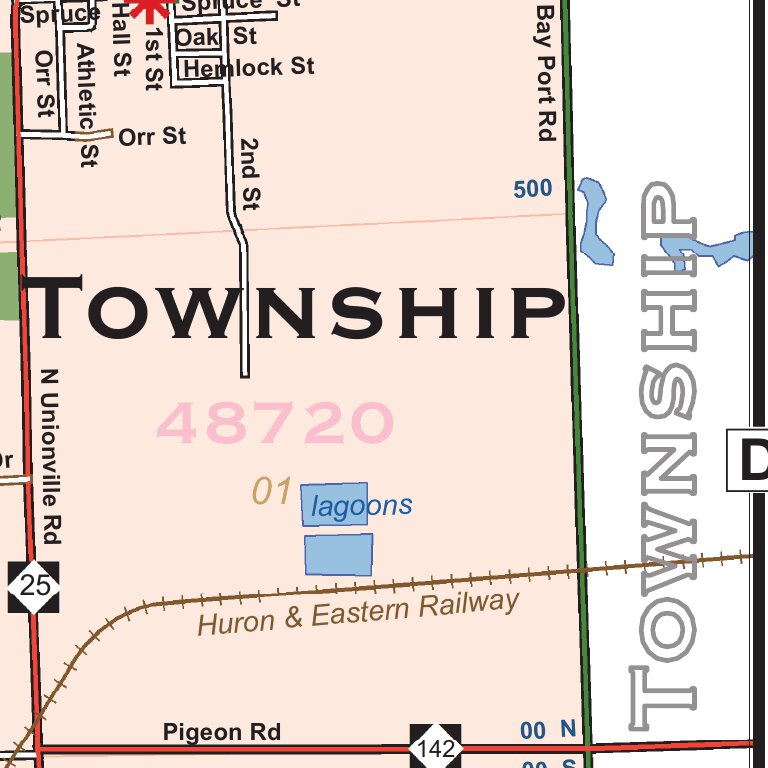 Fairhaven Township, Huron County, Michigan Map by Donald Dale Milne ...