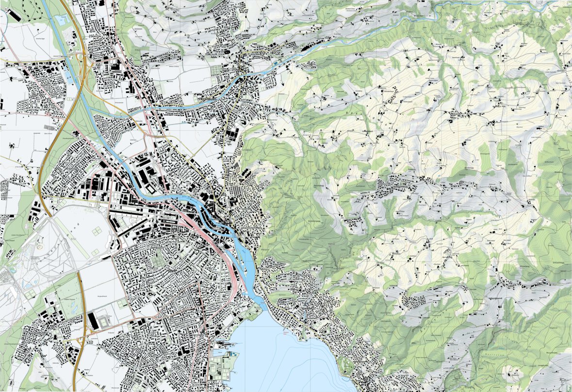Thun, 1:10,000 Map by SwissTopo | Avenza Maps