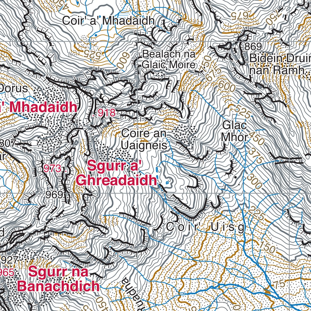 Cuillinne Ridge Map Skye - The Cuillin Map by Harvey Maps | Avenza Maps