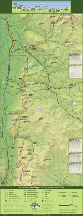 Long Trail Map 6th edition by Green Mountain Club | Avenza Maps