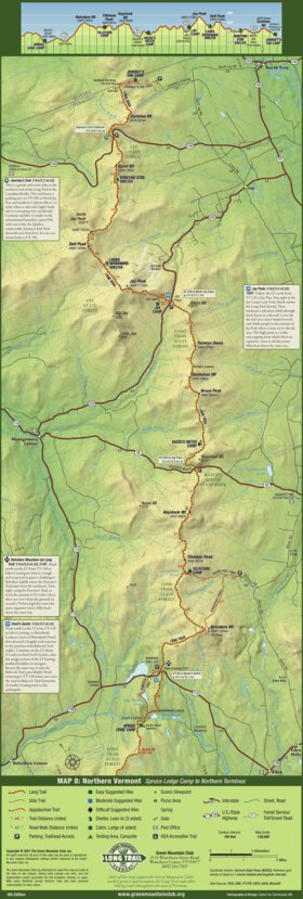 Long Trail Map 6th edition Preview 3