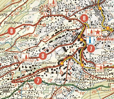 4 Vallées, 1:25'000, Hiking Map Preview 3