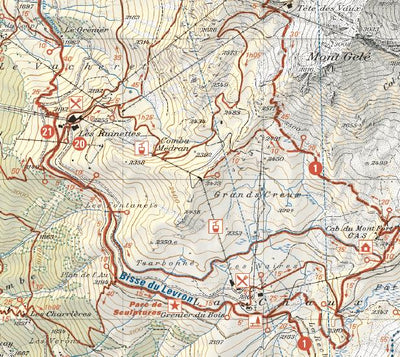 4 Vallées, 1:25'000, Hiking Map Preview 2