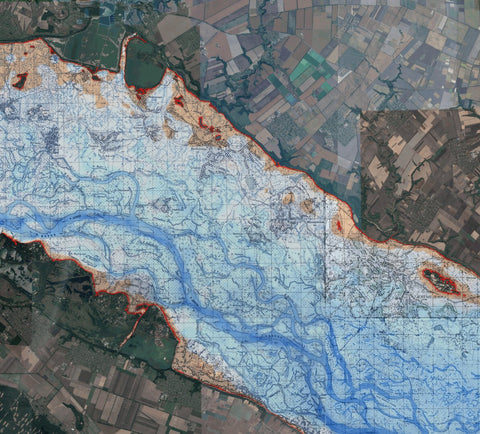 2.Кременчуцьке водосховище. Карта до затоплення Preview 1