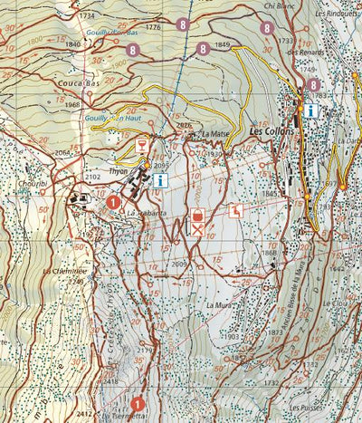 Val d'Herens, 1:25'000, Hiking Map Preview 2